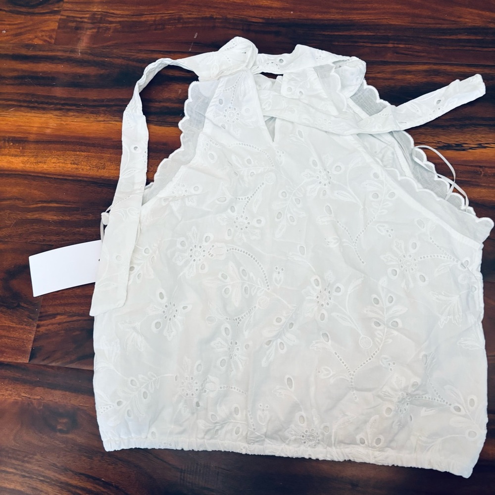 Roommates White Eyelet Blouse